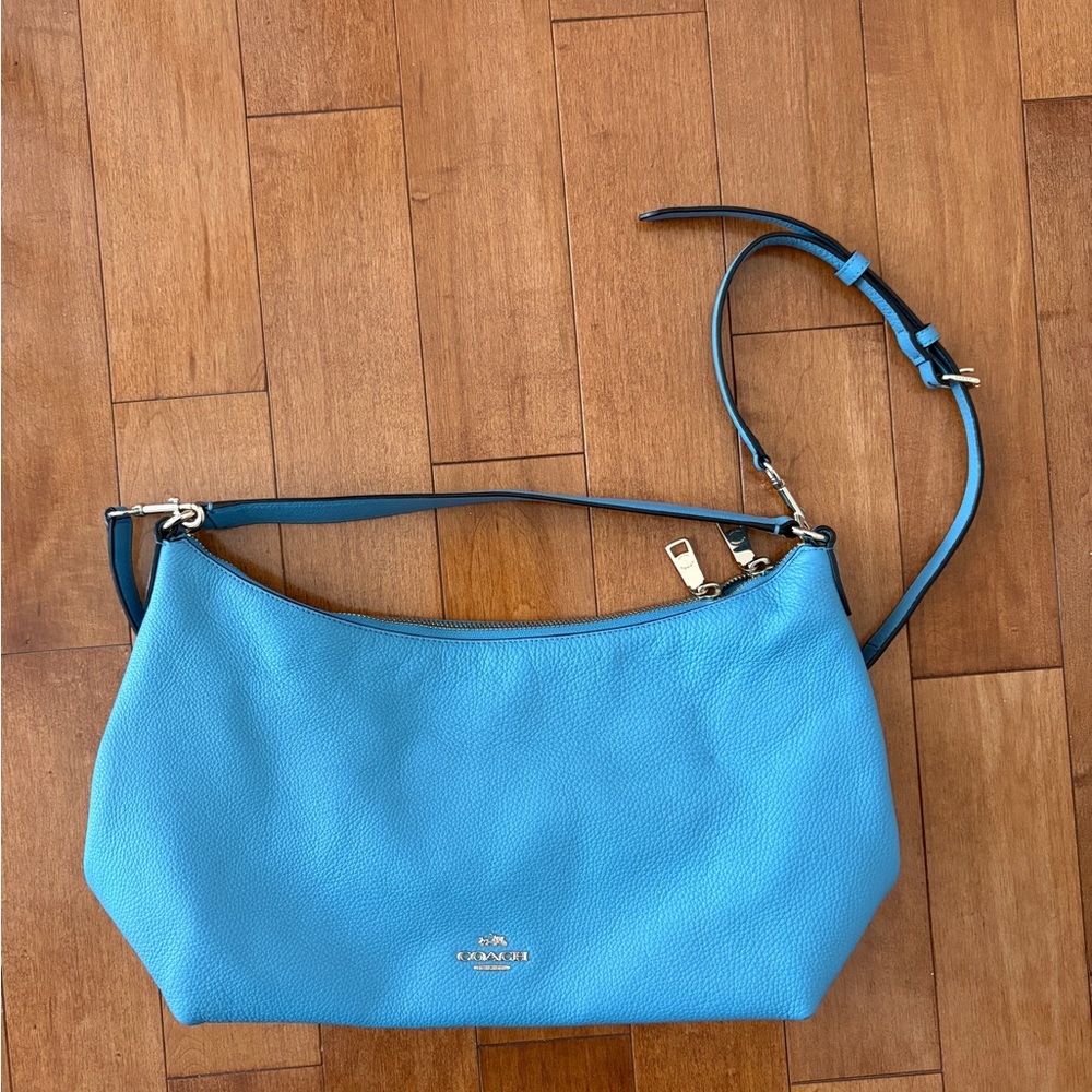 Coach Blue Leather Shoulder Bag